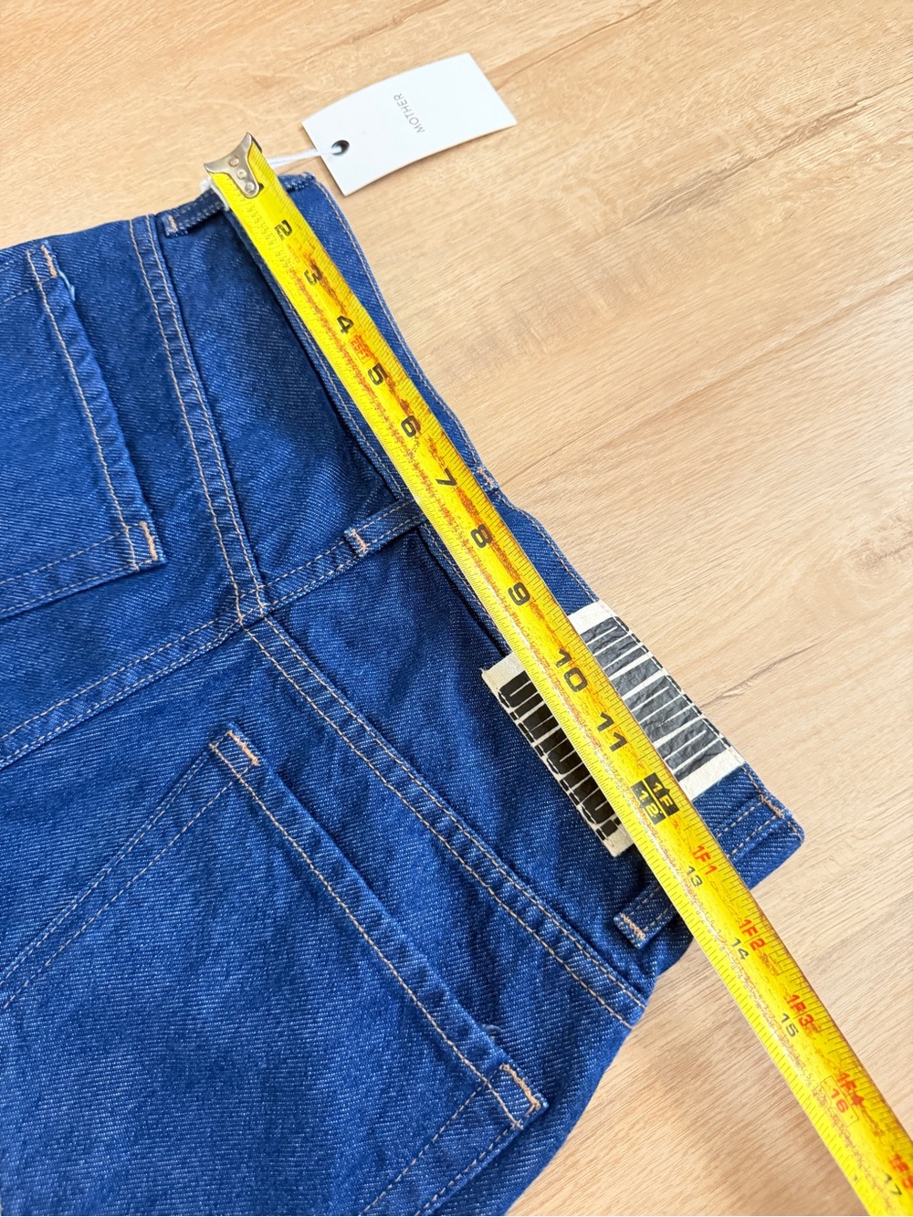 NWT Mother Snacks! Denim The Bee's Knees Double Dip Skimp Jeans Wide Leg 27” - Picture 9 of 10